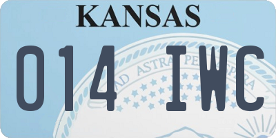 KS license plate 014IWC