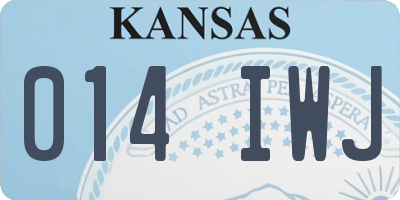KS license plate 014IWJ