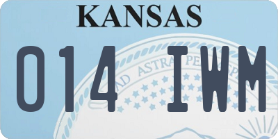 KS license plate 014IWM