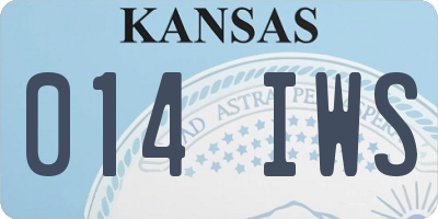 KS license plate 014IWS