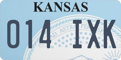 KS license plate 014IXK
