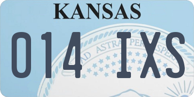 KS license plate 014IXS