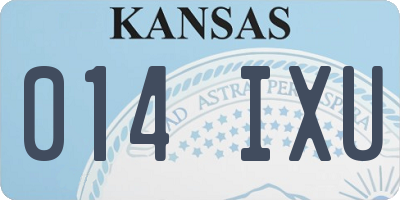 KS license plate 014IXU