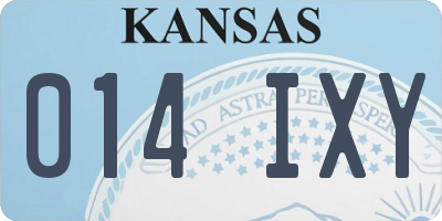 KS license plate 014IXY