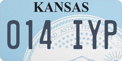 KS license plate 014IYP