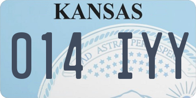 KS license plate 014IYY