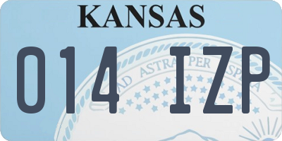 KS license plate 014IZP