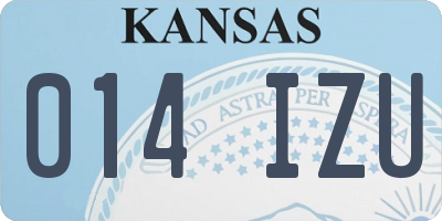 KS license plate 014IZU