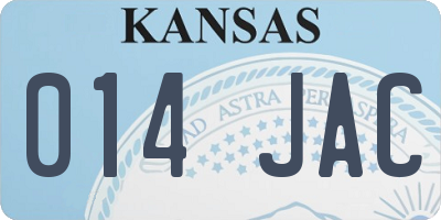 KS license plate 014JAC