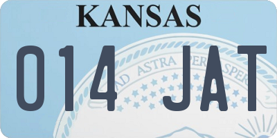 KS license plate 014JAT