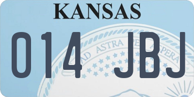 KS license plate 014JBJ