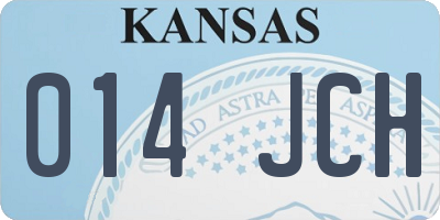 KS license plate 014JCH