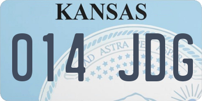 KS license plate 014JDG