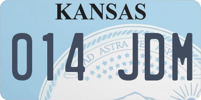 KS license plate 014JDM