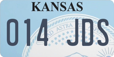 KS license plate 014JDS