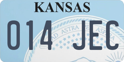 KS license plate 014JEC