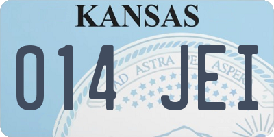 KS license plate 014JEI