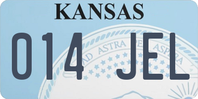 KS license plate 014JEL