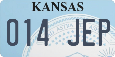 KS license plate 014JEP