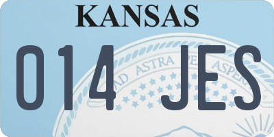 KS license plate 014JES