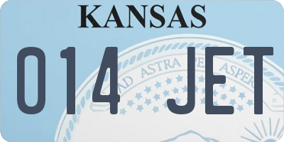 KS license plate 014JET