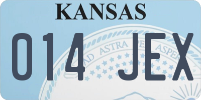 KS license plate 014JEX