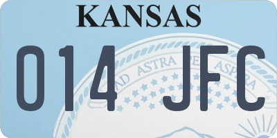 KS license plate 014JFC