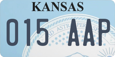 KS license plate 015AAP