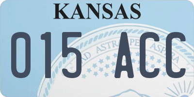 KS license plate 015ACC