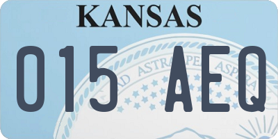 KS license plate 015AEQ