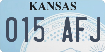 KS license plate 015AFJ