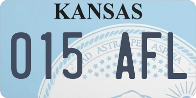KS license plate 015AFL