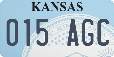 KS license plate 015AGC