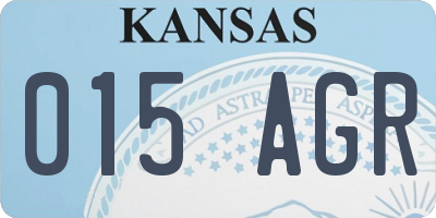 KS license plate 015AGR