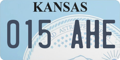 KS license plate 015AHE