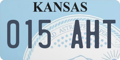 KS license plate 015AHT
