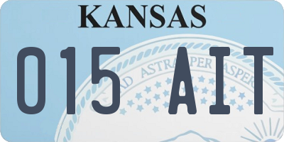 KS license plate 015AIT
