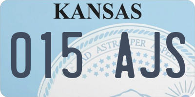 KS license plate 015AJS