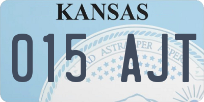 KS license plate 015AJT