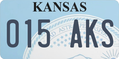 KS license plate 015AKS