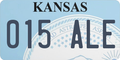 KS license plate 015ALE