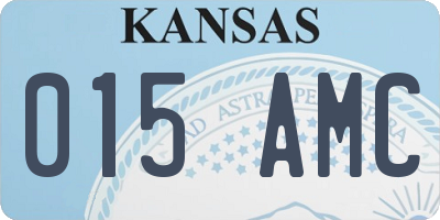 KS license plate 015AMC