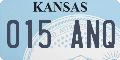 KS license plate 015ANQ