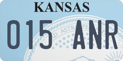 KS license plate 015ANR