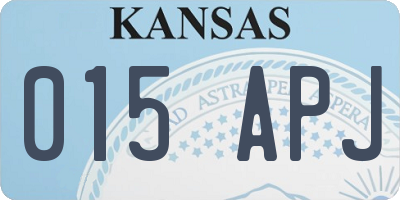 KS license plate 015APJ