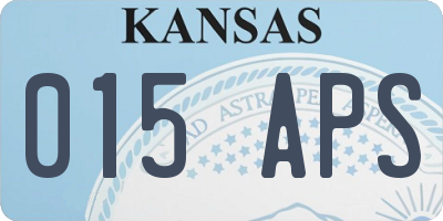 KS license plate 015APS