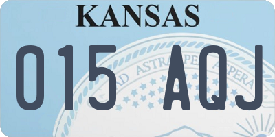 KS license plate 015AQJ