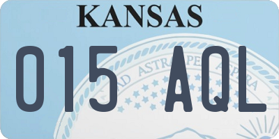 KS license plate 015AQL