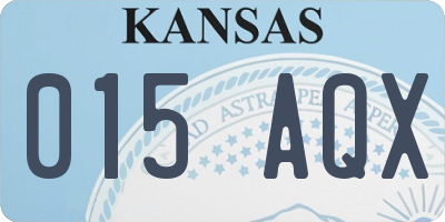 KS license plate 015AQX