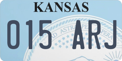 KS license plate 015ARJ